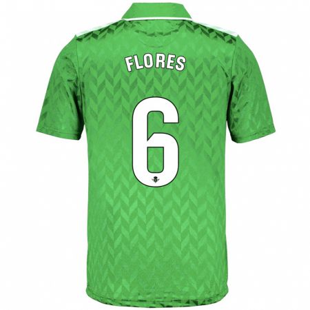 Kandiny Femme Maillot Mateo Flores #6 Vert Tenues Extérieur 2023/24 T-Shirt