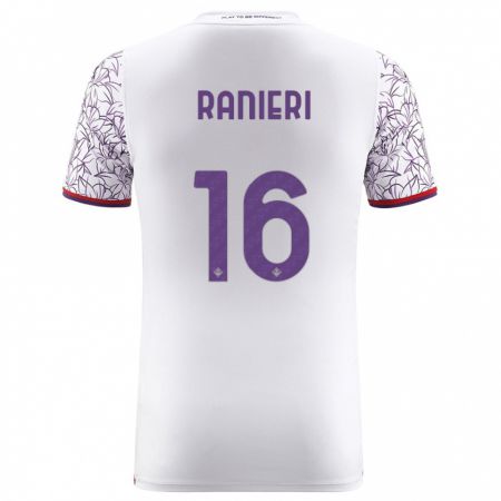Kandiny Femme Maillot Luca Ranieri #16 Blanc Tenues Extérieur 2023/24 T-Shirt