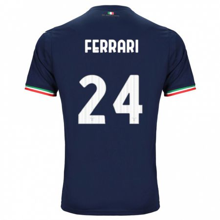 Kandiny Femme Maillot Lorenzo Ferrari #24 Marin Tenues Extérieur 2023/24 T-Shirt