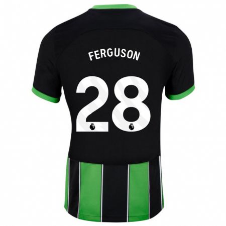 Kandiny Femme Maillot Evan Ferguson #28 Vert Noir Tenues Extérieur 2023/24 T-Shirt