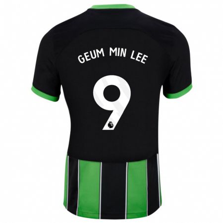 Kandiny Femme Maillot Lee Geum-Min #9 Vert Noir Tenues Extérieur 2023/24 T-Shirt