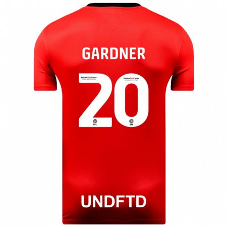 Kandiny Femme Maillot Gary Gardner #20 Rouge Tenues Extérieur 2023/24 T-Shirt