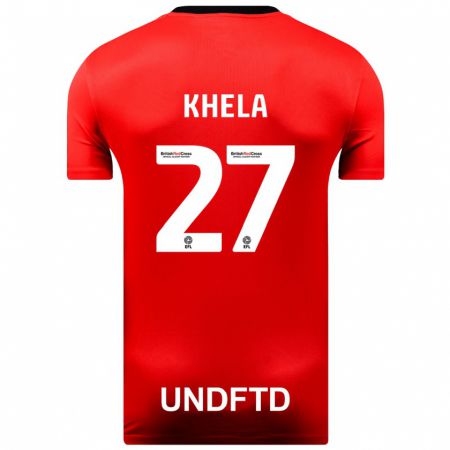 Kandiny Femme Maillot Brandon Khela #27 Rouge Tenues Extérieur 2023/24 T-Shirt