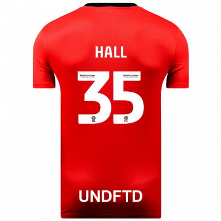 Kandiny Femme Maillot George Hall #35 Rouge Tenues Extérieur 2023/24 T-Shirt