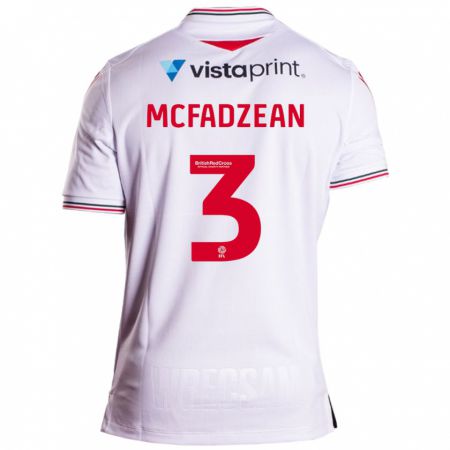Kandiny Femme Maillot Callum Mcfadzean #3 Blanc Tenues Extérieur 2023/24 T-Shirt