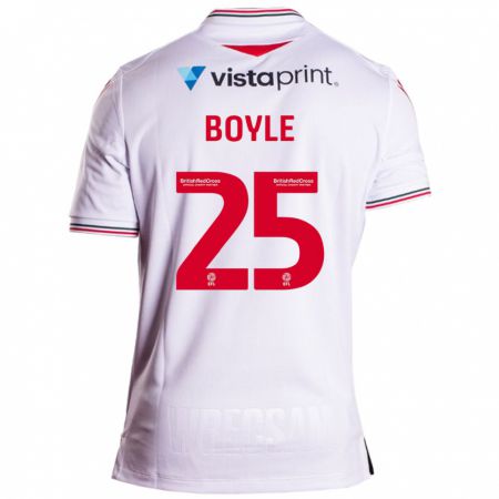 Kandiny Femme Maillot Will Boyle #25 Blanc Tenues Extérieur 2023/24 T-Shirt