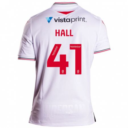 Kandiny Femme Maillot Liam Hall #41 Blanc Tenues Extérieur 2023/24 T-Shirt
