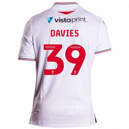 Kandiny Femme Maillot Daniel Davies #39 Blanc Tenues Extérieur 2023/24 T-Shirt