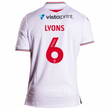 Kandiny Femme Maillot Lauryn Lyons #6 Blanc Tenues Extérieur 2023/24 T-Shirt