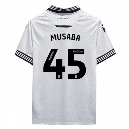 Kandiny Femme Maillot Anthony Musaba #45 Blanc Tenues Extérieur 2023/24 T-Shirt