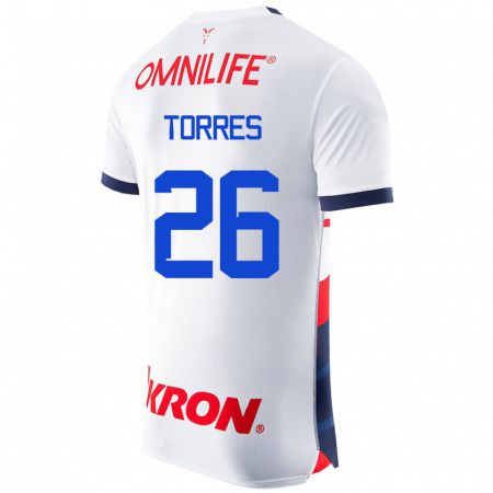 Kandiny Femme Maillot Araceli Torres #26 Blanc Tenues Extérieur 2023/24 T-Shirt
