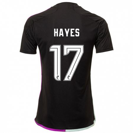 Kandiny Femme Maillot Jonny Hayes #17 Noir Tenues Extérieur 2023/24 T-Shirt