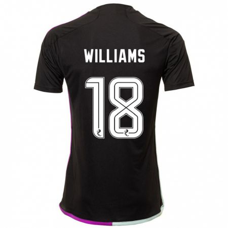 Kandiny Femme Maillot Rhys Williams #18 Noir Tenues Extérieur 2023/24 T-Shirt