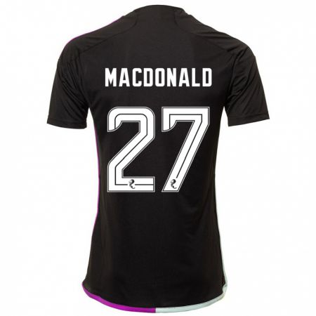 Kandiny Femme Maillot Angus Macdonald #27 Noir Tenues Extérieur 2023/24 T-Shirt