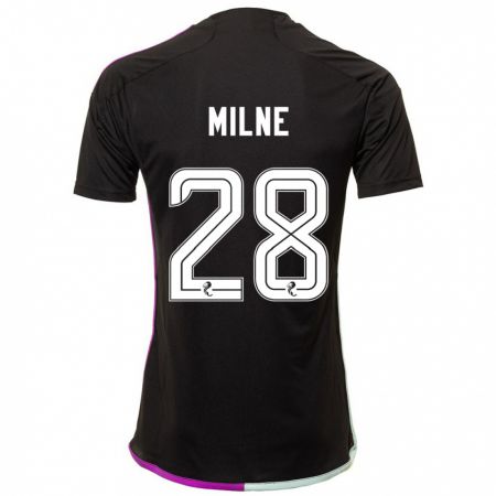 Kandiny Femme Maillot Jack Milne #28 Noir Tenues Extérieur 2023/24 T-Shirt