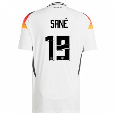 Kandiny Enfant Maillot Allemagne Leroy Sane #19 Blanc Tenues Domicile 24-26 T-Shirt
