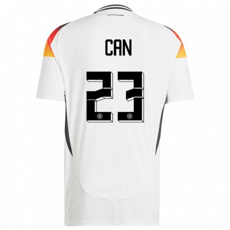 Kandiny Enfant Maillot Allemagne Emre Can #23 Blanc Tenues Domicile 24-26 T-Shirt