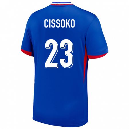 Kandiny Enfant Maillot France Hawa Cissoko #23 Bleu Tenues Domicile 24-26 T-Shirt