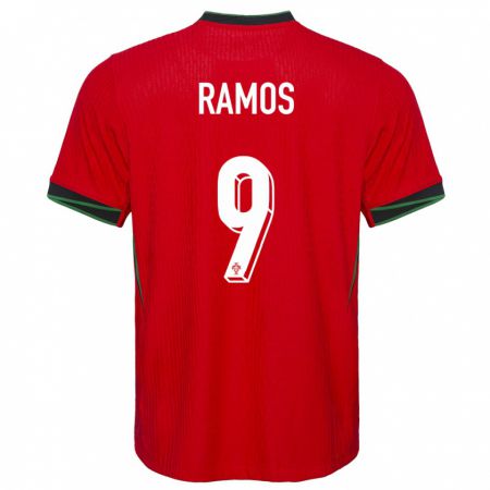 Kandiny Enfant Maillot Portugal Goncalo Ramos #9 Rouge Tenues Domicile 24-26 T-Shirt