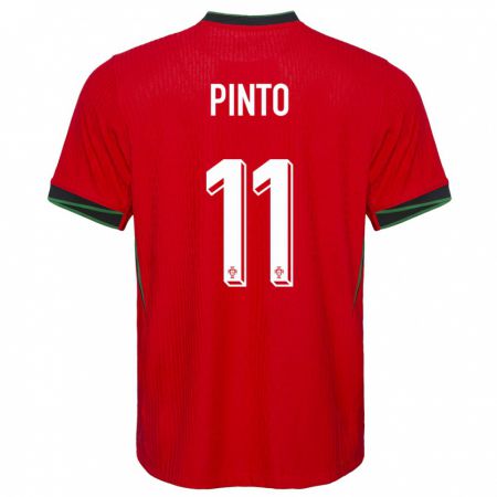 Kandiny Enfant Maillot Portugal Tatiana Pinto #11 Rouge Tenues Domicile 24-26 T-Shirt