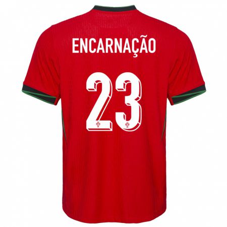 Kandiny Enfant Maillot Portugal Telma Encarnacao #23 Rouge Tenues Domicile 24-26 T-Shirt