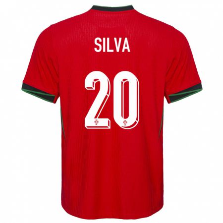 Kandiny Enfant Maillot Portugal Fabio Silva #20 Rouge Tenues Domicile 24-26 T-Shirt