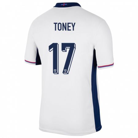Kandiny Enfant Maillot Angleterre Ivan Toney #17 Blanc Tenues Domicile 24-26 T-Shirt