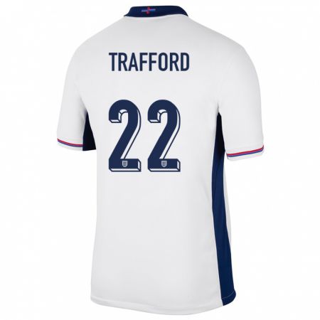Kandiny Enfant Maillot Angleterre James Trafford #22 Blanc Tenues Domicile 24-26 T-Shirt