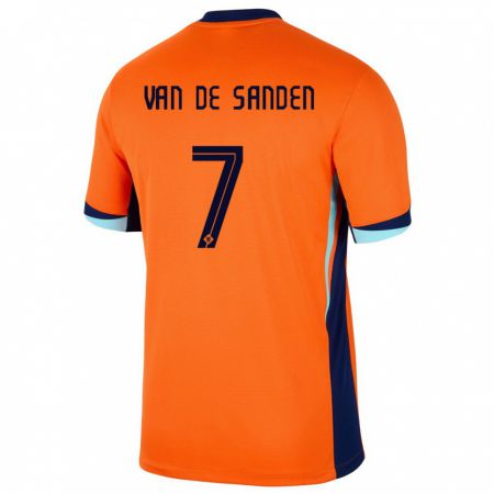 Kandiny Enfant Maillot Pays-Bas Shanice Van De Sanden #7 Orange Tenues Domicile 24-26 T-Shirt