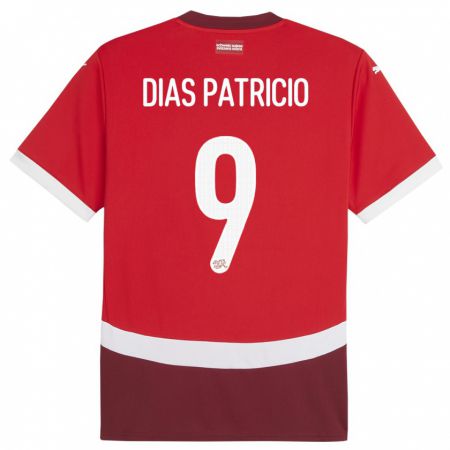 Kandiny Enfant Maillot Suisse Alexandre Dias Patricio #9 Rouge Tenues Domicile 24-26 T-Shirt
