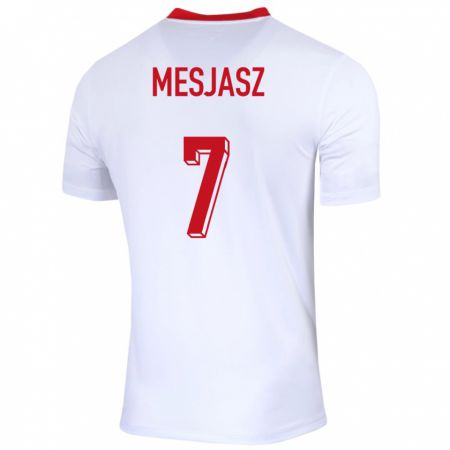 Kandiny Enfant Maillot Pologne Malgorzata Mesjasz #7 Blanc Tenues Domicile 24-26 T-Shirt