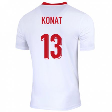 Kandiny Enfant Maillot Pologne Katarzyna Konat #13 Blanc Tenues Domicile 24-26 T-Shirt