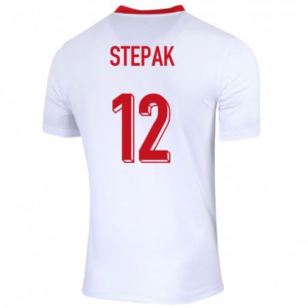 Kandiny Enfant Maillot Pologne Jakub Stepak #12 Blanc Tenues Domicile 24-26 T-Shirt