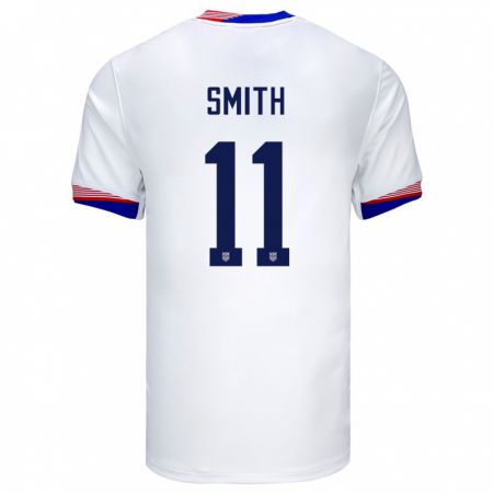 Kandiny Enfant Maillot États-Unis Sophia Smith #11 Blanc Tenues Domicile 24-26 T-Shirt