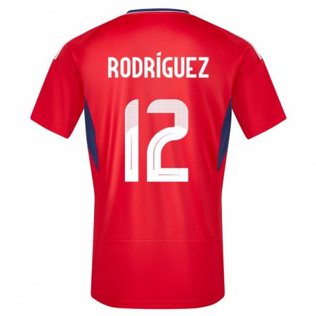 Kandiny Enfant Maillot Costa Rica Lixy Rodriguez #12 Rouge Tenues Domicile 24-26 T-Shirt