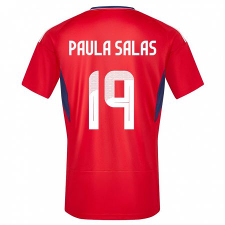 Kandiny Enfant Maillot Costa Rica Maria Paula Salas #19 Rouge Tenues Domicile 24-26 T-Shirt