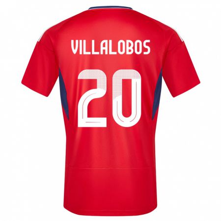 Kandiny Enfant Maillot Costa Rica Fabiola Villalobos #20 Rouge Tenues Domicile 24-26 T-Shirt