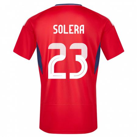 Kandiny Enfant Maillot Costa Rica Daniela Solera #23 Rouge Tenues Domicile 24-26 T-Shirt