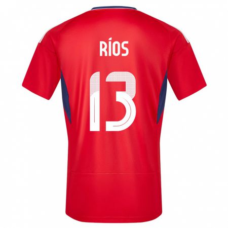 Kandiny Enfant Maillot Costa Rica Keral Rios #13 Rouge Tenues Domicile 24-26 T-Shirt