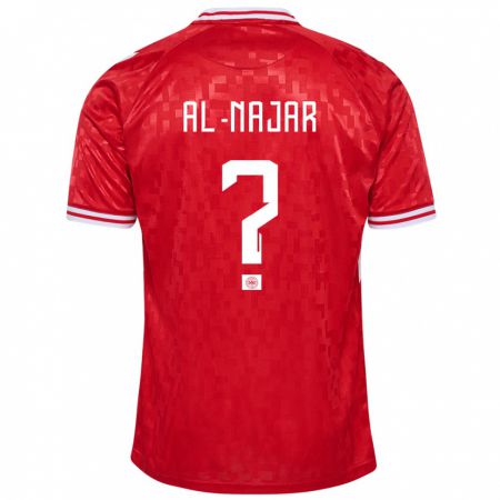 Kandiny Enfant Maillot Danemark Ali Al-Najar #0 Rouge Tenues Domicile 24-26 T-Shirt