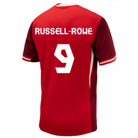 Kandiny Enfant Maillot Canada Jacen Russell-Rowe #9 Rouge Tenues Domicile 24-26 T-Shirt