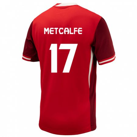 Kandiny Enfant Maillot Canada Patrick Metcalfe #17 Rouge Tenues Domicile 24-26 T-Shirt