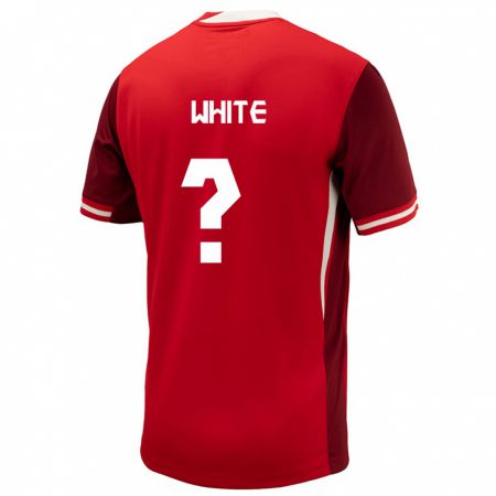 Kandiny Enfant Maillot Canada Eric White #0 Rouge Tenues Domicile 24-26 T-Shirt