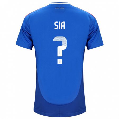 Kandiny Enfant Maillot Italie Diego Sia #0 Bleu Tenues Domicile 24-26 T-Shirt