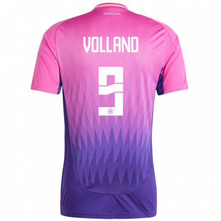 Kandiny Enfant Maillot Allemagne Kevin Volland #9 Rose-Mauve Tenues Extérieur 24-26 T-Shirt
