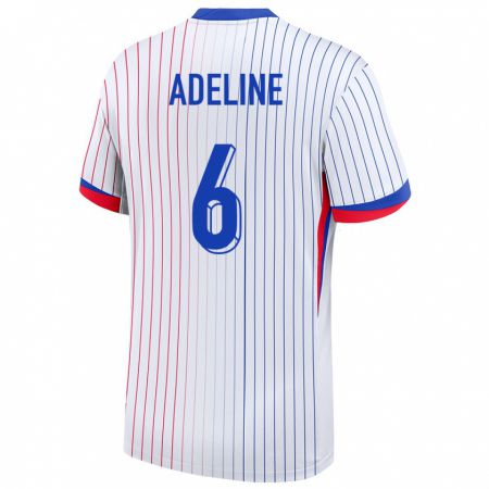 Kandiny Enfant Maillot France Martin Adeline #6 Blanc Tenues Extérieur 24-26 T-Shirt