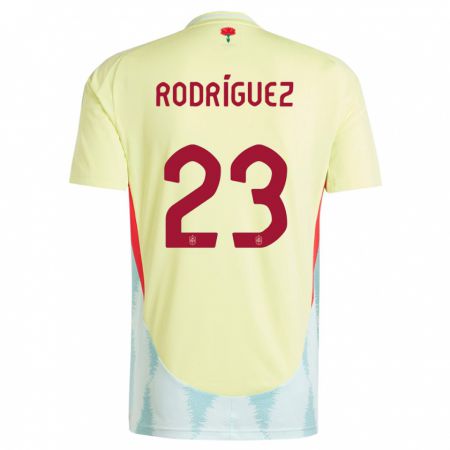 Kandiny Enfant Maillot Espagne Misa Rodriguez #23 Jaune Tenues Extérieur 24-26 T-Shirt