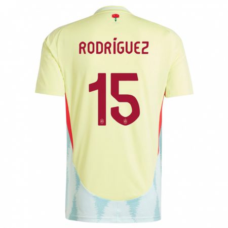 Kandiny Enfant Maillot Espagne Dani Rodriguez #15 Jaune Tenues Extérieur 24-26 T-Shirt