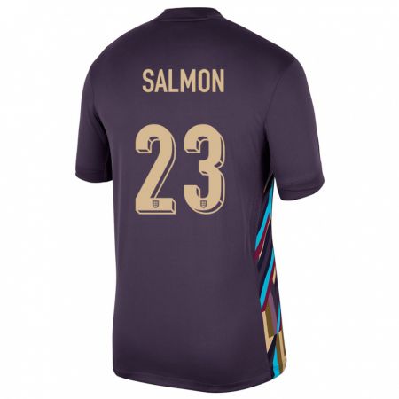 Kandiny Enfant Maillot Angleterre Ebony Salmon #23 Raisins Noirs Tenues Extérieur 24-26 T-Shirt