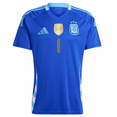 Kandiny Enfant Maillot Argentine Vanina Correa #1 Bleu Tenues Extérieur 24-26 T-Shirt